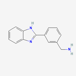 molecular formula C14H13N3 B11770898 (3-(1H-Benzo[d]imidazol-2-yl)phenyl)methanamine 