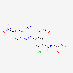L-Alanine, N-(5-(acetylamino)-2-chloro-4-((2-cyano-4-nitrophenyl)azo)phenyl)-, methyl ester