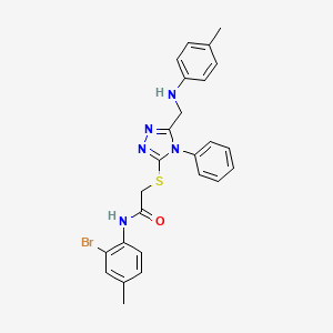 N-(2-Bromo-4-methylphenyl)-2-((4-phenyl-5-((p-tolylamino)methyl)-4H-1,2,4-triazol-3-yl)thio)acetamide