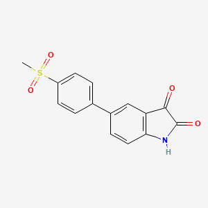 5-(4-(Methylsulfonyl)phenyl)indoline-2,3-dione