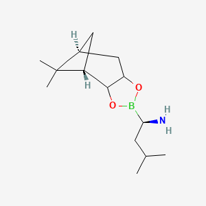 (1R)-1-[(1S,8S)-9,9-dimethyl-3,5-dioxa-4-boratricyclo[6.1.1.02,6]decan-4-yl]-3-methylbutan-1-amine