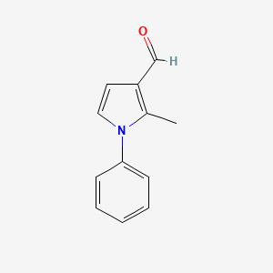 molecular formula C12H11NO B11770938 2-Methyl-1-phenyl-1H-pyrrole-3-carbaldehyde 