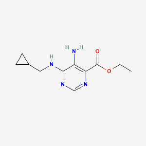 Ethyl 5-amino-6-((cyclopropylmethyl)amino)pyrimidine-4-carboxylate