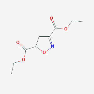 molecular formula C9H13NO5 B11770958 Diethyl 4,5-dihydroisoxazole-3,5-dicarboxylate CAS No. 40435-26-5