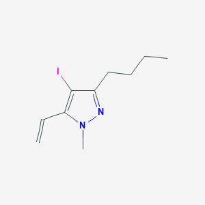 molecular formula C10H15IN2 B11770980 3-Butyl-4-iodo-1-methyl-5-vinyl-1H-pyrazole CAS No. 1956365-87-9