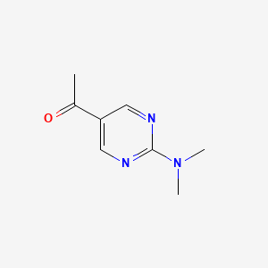 molecular formula C8H11N3O B11770997 1-(2-(Dimethylamino)pyrimidin-5-yl)ethanone CAS No. 265107-46-8