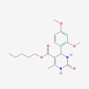 molecular formula C19H26N2O5 B11771021 Pentyl 4-(2,4-dimethoxyphenyl)-6-methyl-2-oxo-1,2,3,4-tetrahydropyrimidine-5-carboxylate 