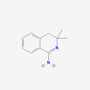 molecular formula C11H14N2 B11771026 3,3-Dimethyl-3,4-dihydro-isoquinolin-1-ylamine 