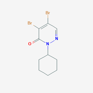 molecular formula C10H12Br2N2O B11771029 4,5-Dibromo-2-cyclohexylpyridazin-3(2H)-one 