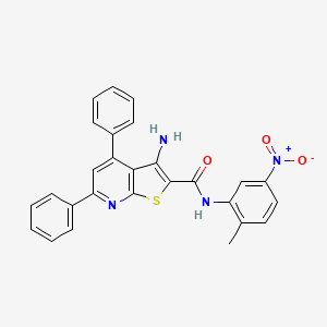 3-amino-N-(2-methyl-5-nitrophenyl)-4,6-diphenylthieno[2,3-b]pyridine-2-carboxamide