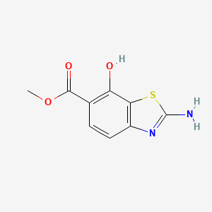 molecular formula C9H8N2O3S B11771105 Methyl 2-amino-7-hydroxybenzo[d]thiazole-6-carboxylate 