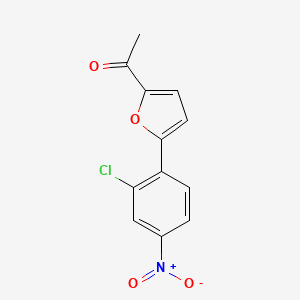 molecular formula C12H8ClNO4 B11771110 1-(5-(2-Chloro-4-nitrophenyl)furan-2-yl)ethanone 