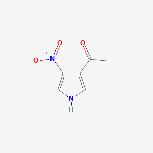 molecular formula C6H6N2O3 B11771123 1-(4-nitro-1H-pyrrol-3-yl)ethanone 