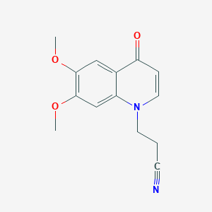 3-(6,7-Dimethoxy-4-oxoquinolin-1(4H)-yl)propanenitrile