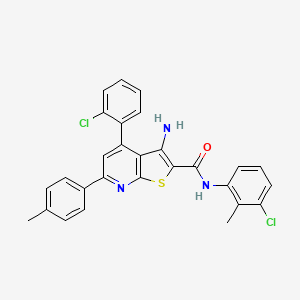 3-Amino-N-(3-chloro-2-methylphenyl)-4-(2-chlorophenyl)-6-(p-tolyl)thieno[2,3-b]pyridine-2-carboxamide