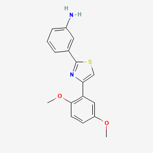 molecular formula C17H16N2O2S B11771204 3-(4-(2,5-Dimethoxyphenyl)thiazol-2-yl)aniline 