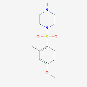 molecular formula C12H18N2O3S B11771229 1-((4-Methoxy-2-methylphenyl)sulfonyl)piperazine 