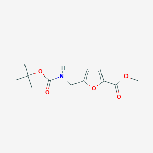 molecular formula C12H17NO5 B11771279 Methyl 5-(((tert-butoxycarbonyl)amino)methyl)furan-2-carboxylate 