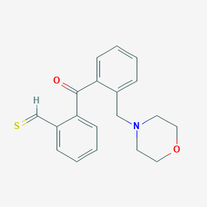 molecular formula C19H19NO2S B11771287 2-[2-(Morpholin-4-ylmethyl)benzoyl]thiobenzaldehyde 