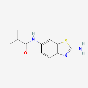 molecular formula C11H13N3OS B11771291 N-(2-Aminobenzo[d]thiazol-6-yl)isobutyramide 