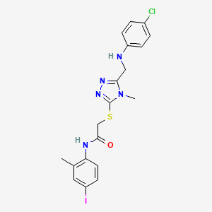 2-((5-(((4-Chlorophenyl)amino)methyl)-4-methyl-4H-1,2,4-triazol-3-yl)thio)-N-(4-iodo-2-methylphenyl)acetamide