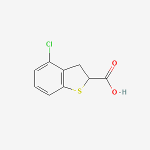 molecular formula C9H7ClO2S B11771307 4-Chloro-2,3-dihydrobenzo[b]thiophene-2-carboxylic acid 