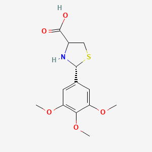 molecular formula C13H17NO5S B11771324 (2R)-2-(3,4,5-Trimethoxyphenyl)thiazolidine-4-carboxylic acid 