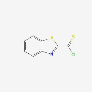 molecular formula C8H4ClNS2 B11771345 2-Benzothiazolecarbothioylchloride(9CI) CAS No. 58861-60-2