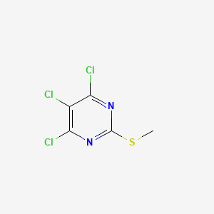 molecular formula C5H3Cl3N2S B11771391 4,5,6-Trichloro-2-(methylthio)pyrimidine 