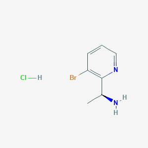 molecular formula C7H10BrClN2 B11771418 (S)-1-(3-Bromopyridin-2-yl)ethanamine hydrochloride 