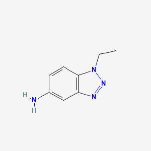 molecular formula C8H10N4 B11771423 1-Ethyl-1H-benzo[d][1,2,3]triazol-5-amine 