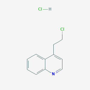 molecular formula C11H11Cl2N B11771443 4-(2-Chloroethyl)quinoline hydrochloride 