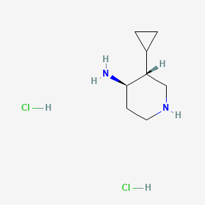 molecular formula C8H18Cl2N2 B11771449 (3R,4R)-3-Cyclopropylpiperidin-4-amine dihydrochloride 