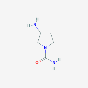 molecular formula C5H11N3O B11771460 3-Aminopyrrolidine-1-carboxamide 