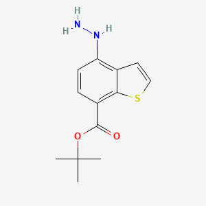 molecular formula C13H16N2O2S B11771462 tert-Butyl 4-hydrazinylbenzo[b]thiophene-7-carboxylate 