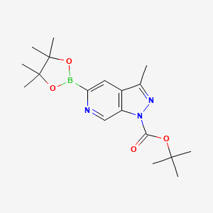 tert-Butyl 3-methyl-5-(4,4,5,5-tetramethyl-1,3,2-dioxaborolan-2-yl)-1H-pyrazolo[3,4-c]pyridine-1-carboxylate