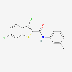 molecular formula C16H11Cl2NOS B11771484 3,6-Dichloro-N-(m-tolyl)benzo[b]thiophene-2-carboxamide 