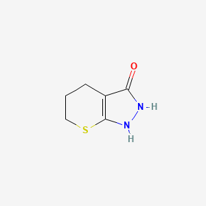 molecular formula C6H8N2OS B11771494 1,2,5,6-Tetrahydrothiopyrano[2,3-c]pyrazol-3(4H)-one CAS No. 58509-71-0