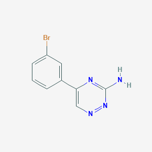 molecular formula C9H7BrN4 B11771511 5-(3-Bromophenyl)-1,2,4-triazin-3-amine 