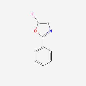 molecular formula C9H6FNO B11771543 5-Fluoro-2-phenyloxazole CAS No. 626234-67-1