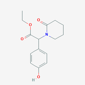 Ethyl 2-(4-hydroxyphenyl)-2-(2-oxopiperidin-1-yl)acetate