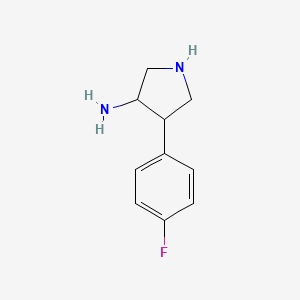 molecular formula C10H13FN2 B1177155 4-(4-Fluorophenyl)pyrrolidin-3-amine CAS No. 154206-03-8