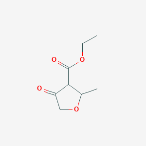 molecular formula C8H12O4 B11771561 Ethyl 2-methyl-4-oxotetrahydrofuran-3-carboxylate CAS No. 59623-24-4