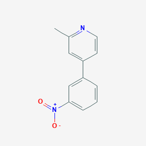 molecular formula C12H10N2O2 B11771598 Pyridine, 2-methyl-4-(3-nitrophenyl)- CAS No. 4385-82-4