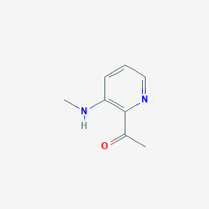 molecular formula C8H10N2O B11771604 1-(3-(Methylamino)pyridin-2-yl)ethanone 