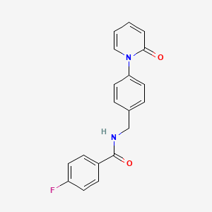 4-Fluoro-N-(4-(2-oxopyridin-1(2H)-yl)benzyl)benzamide