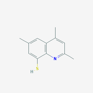 molecular formula C12H13NS B11771623 2,4,6-Trimethylquinoline-8-thiol CAS No. 55487-73-5