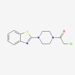 molecular formula C13H14ClN3OS B11771629 1-(4-(Benzo[d]thiazol-2-yl)piperazin-1-yl)-2-chloroethanone 