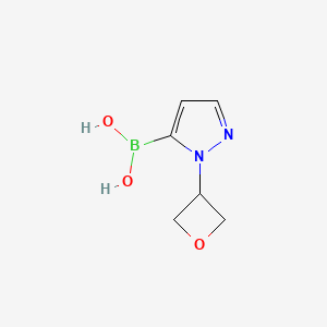 molecular formula C6H9BN2O3 B11771634 (1-(Oxetan-3-yl)-1H-pyrazol-5-yl)boronic acid 