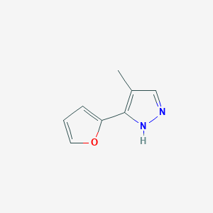 molecular formula C8H8N2O B11771638 3-(2-Furyl)-4-Methyl-1H-Pyrazole 